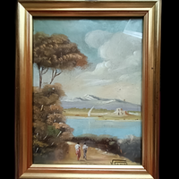 ANTICO QUADRO DIPINTO AD OLIO FIRMATO