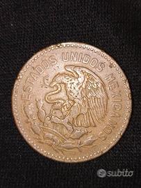 Moneta straniera messicana 50 centavos Mexico 1956