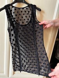 Top/ sotto giacca in velo a pois Tezenis