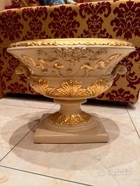 COPPA VASO PORTAFIORI CLASSICO IMPERO PANNA ORO