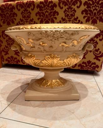 COPPA VASO PORTAFIORI CLASSICO IMPERO PANNA ORO