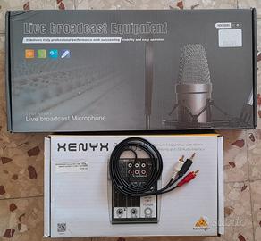 Kit mixer usb/ scheda audio microfono ecc
