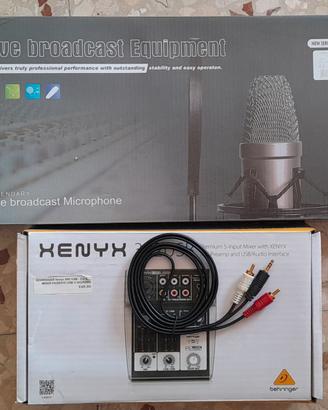 Kit mixer usb/ scheda audio microfono ecc