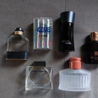 6 bottiglie profumi vuote uomo
