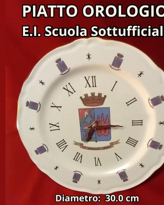 Piatto Orologio scuola Militare Sottufficiali E.I.