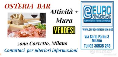 332/24 OSTERIA BAR TAVOLA CALDA di mq 140