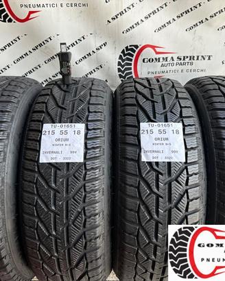 4 PNEUMATICI 215/55 R18 ORIUM INVERNALI 85%