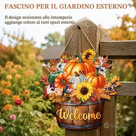 Benvenuto Autunno Cartello in Legno