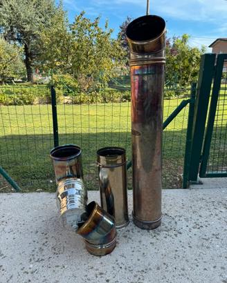 Tubi inox canna fumaria 180mm stufa camino