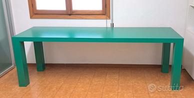 Tavolo in laminato verde 220x62