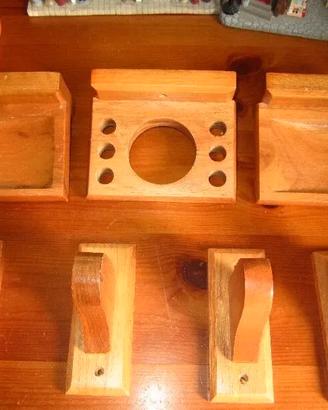 Set bagno in legno – vintage anni 70