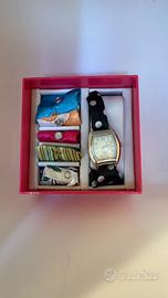 Set orologio donna con 6 cinturini intercambiabili