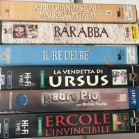 Lotto-3 35 VHS film per ragazzi cartoni e religion