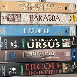 Lotto-3 35 VHS film per ragazzi cartoni e religion