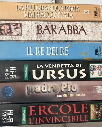 Lotto-3 35 VHS film per ragazzi cartoni e religion