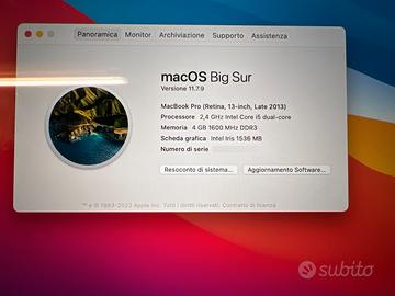 Apple Macbook Pro 13 2013 2014 i5 4GB Scheda madre