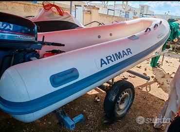arimar neoprene 3,60,motore 15 cv, carrello 