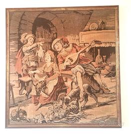 Quadro Arazzo Gobelin antico con cornice
