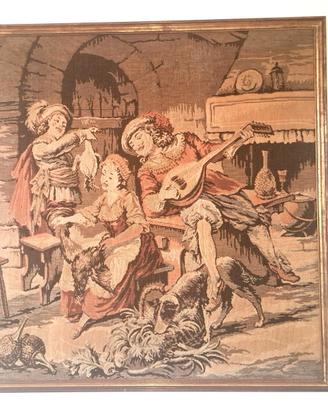 Quadro Arazzo Gobelin antico con cornice