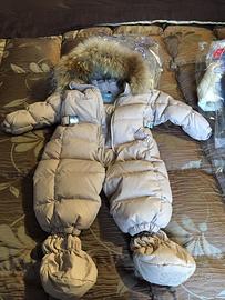 Tuta in vera piuma 12/18 moncler