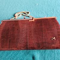Borsa Melluso in lucertola Vintage