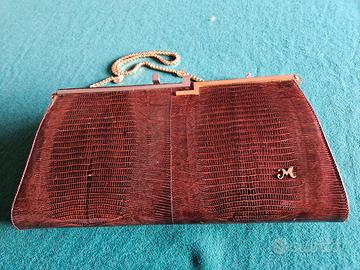 Borsa Melluso in lucertola Vintage