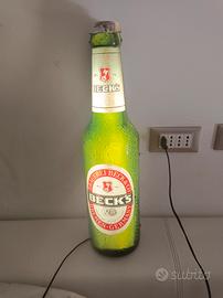 Insegna Luminosa Bottiglia Birra BECk'S