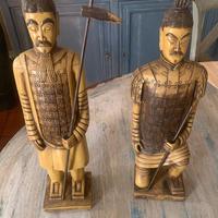 Sculture Thailandesi in resina di epoca