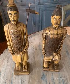 Sculture Thailandesi in resina di epoca