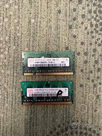 Ram sodimm ddr2 2x1gb ( totale 2gb )