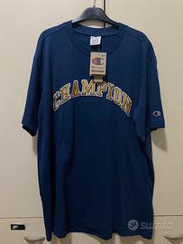 T-Shirt Champion Blu Navy Taglia XL - Ricamato ric