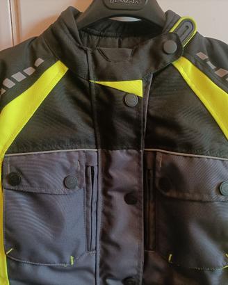 Giacca moto uso 4 stagioni Nero Antracite Giallo