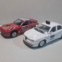 2 auto burago Alfa Porsche