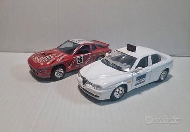 2 auto burago Alfa Porsche