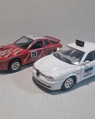 2 auto burago Alfa Porsche