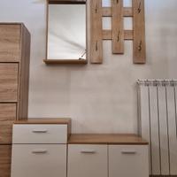 Mobile Ingresso Moderno con Specchio, Appendiabiti