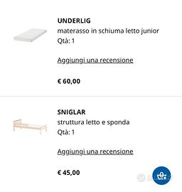 Lettino ikea 70x160