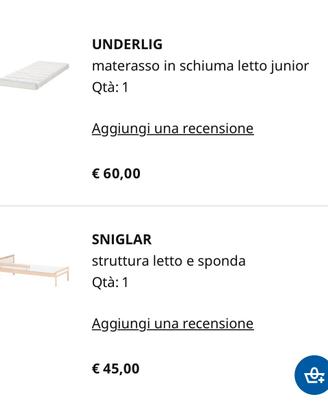 Lettino ikea 70x160