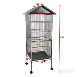 Voliera in metallo gabbia per pappagalli e uccelli