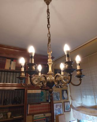Lampadario bronzo