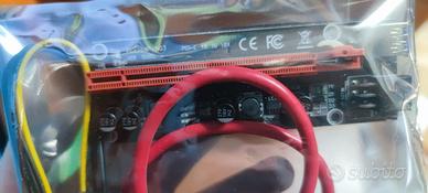 6 PEZZI Riser USB 3.0 PCI-E V. 009S 1X fino a 16X