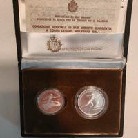 Monete argento S.Marino fds universiadi Zagabria 