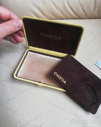 scatola pelle omega Vintage NOS