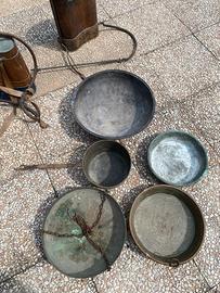 pentole in rame e paiolo per polenta 