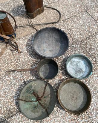 pentole in rame e paiolo per polenta