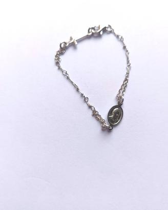 Bracciale argento 925 vintage papa madonna