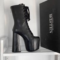 stivali platform neri Killstar 38 gothic shoes