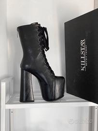 stivali platform neri Killstar 38 gothic shoes