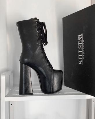stivali platform neri Killstar 38 gothic shoes