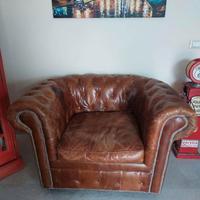 Poltrona cuoio Chesterfield